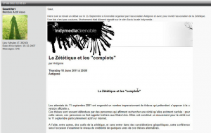 En 2011 sur le forum de ReOpen911, la publication est suivi d'un compte rendu et de leurs impressions...