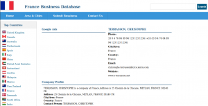 Christophe Terrasson sur la France Business Database