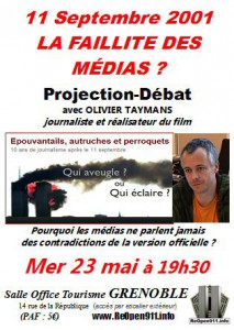 Affiche de la projection/débat du 23 Mai 2012