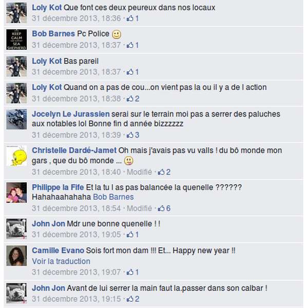 Capture des quenelles dans la police